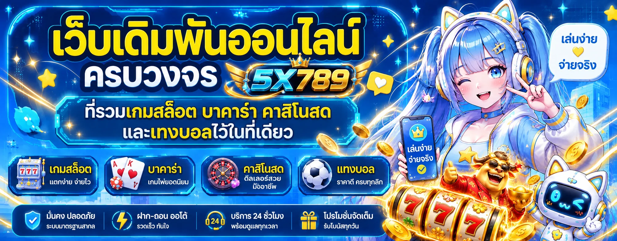ภาพประกอบ 5X789 สล็อตออนไลน์ คู่มือเลือกเกมและอ่านค่า RTP